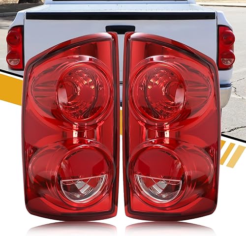 Miniatura 8 de Conjunto de luz trasera compatible con Dodge RAM 2002-2006 1500  2003-2006 2500 3500, lámpara trasera RAM estilo OE reemplaza CH2800147 55077347AF