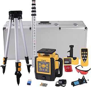 Rotary Laser Level Kit Self-Leveling±1/16" @100ft, Grade Laser Range 2296'-IP66 with Tripod, Transit Laser