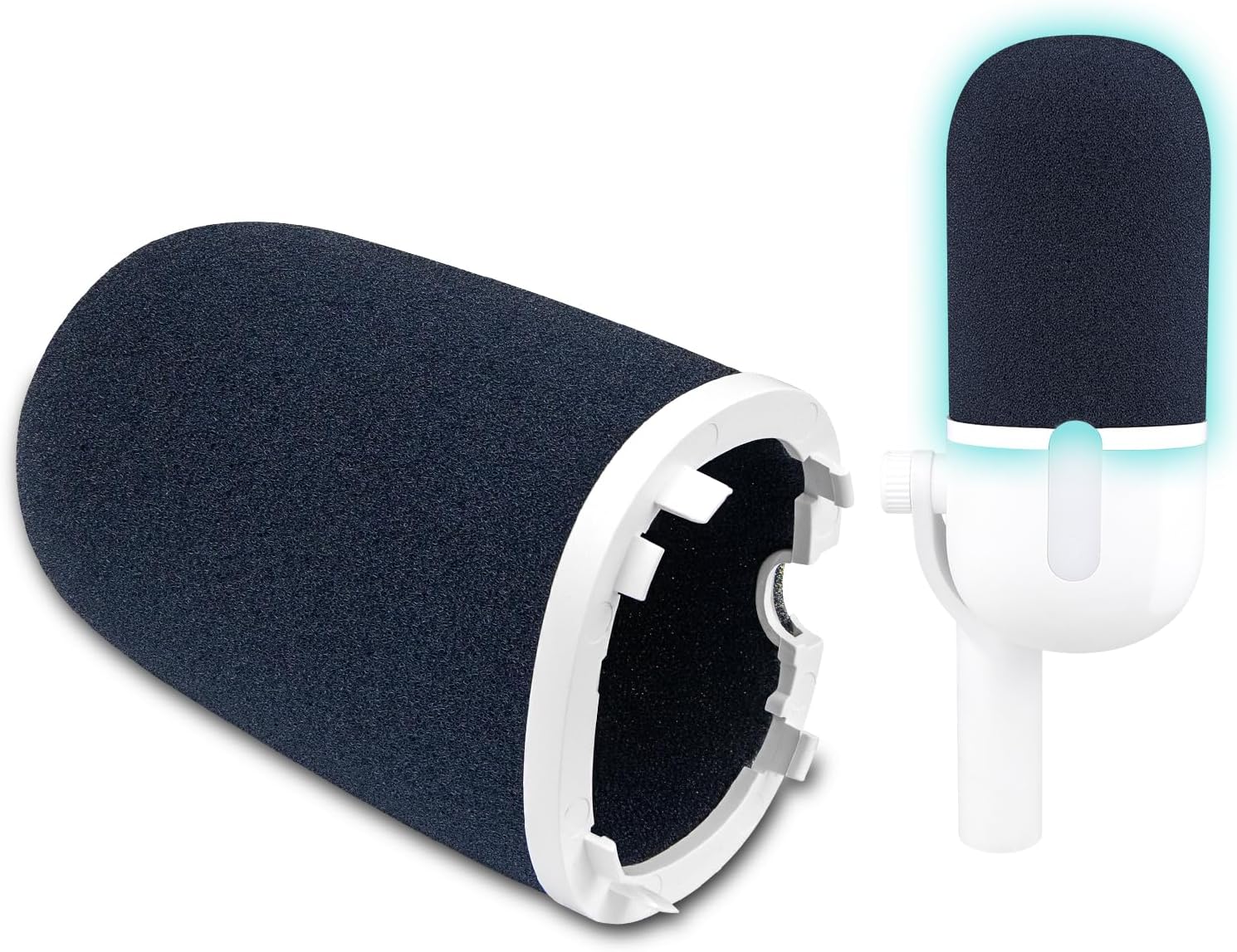 SOULWIT Pop Filter for Elgato Wave Neo USB Condenser, Replacement Protective Mic Cover Windscreen Foam - Blue