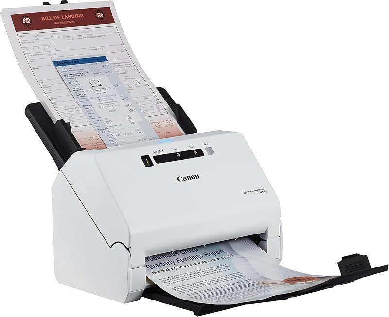 imageFORMULA R40 Escáner de documentos A4 Blanco, alimentador de 60 hojas, USB, escaneo rápido a doble cara, alimentador automático, para PC y Mac, software de escaneo, fácil instalación, fácil de usar