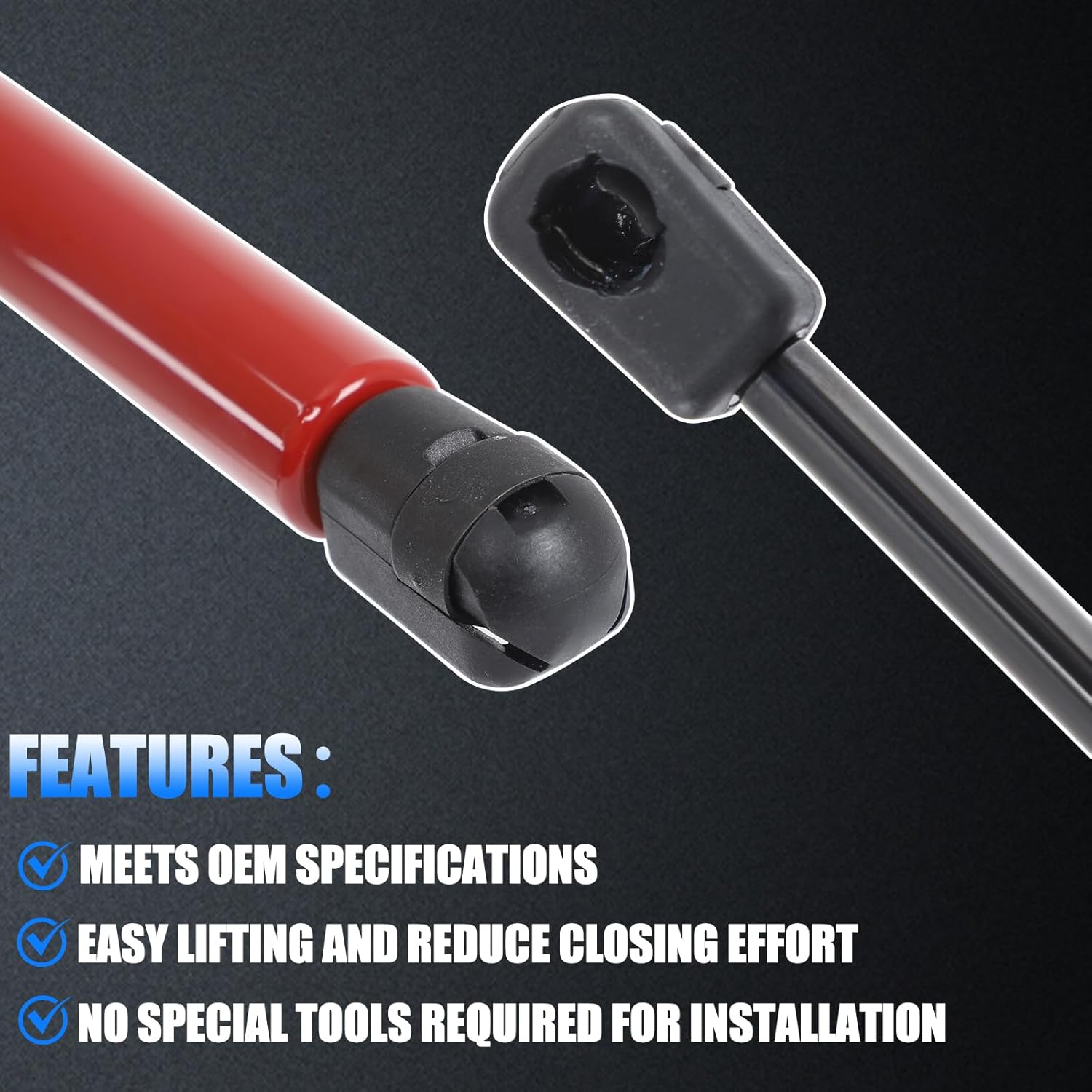 LLKUANG Car Front Hood Lift Supports Kit Compatibility with Toyota FJ Cruiser 2007 2008 2009 2010 Assist Hydraulic Rod Gas Charged Strut Shocks Lifting Bracket Car Accessories-Pair (Red)