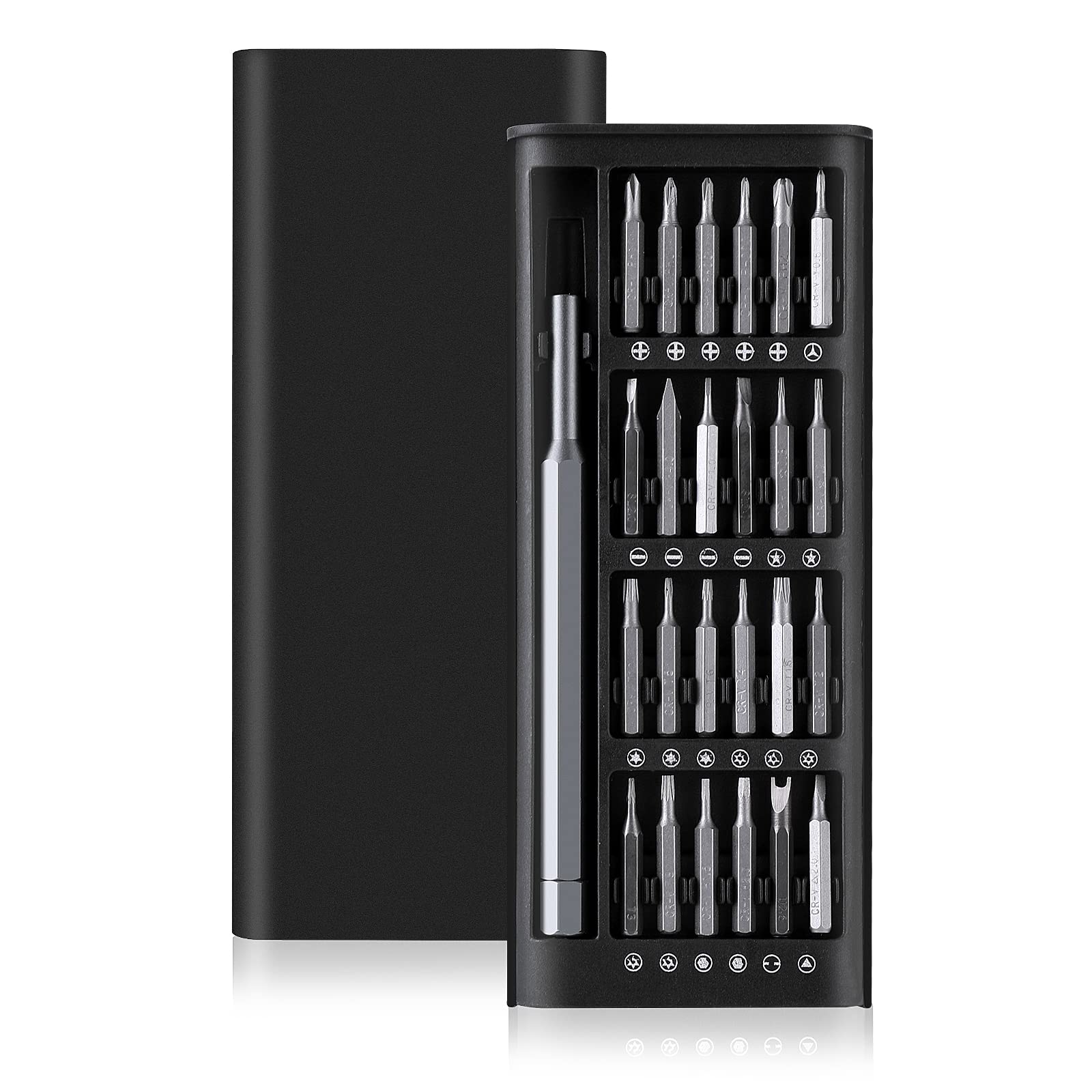 24 in 1 Premium Precision Screwdriver Set, Small Pocket Screwdriver Set with Phillips Flathead Tox Screwdriver Bits, Mini Screwdrivers Kit for Electronics, PC,Laptop,Watch, Eyeglass Repairing Tool