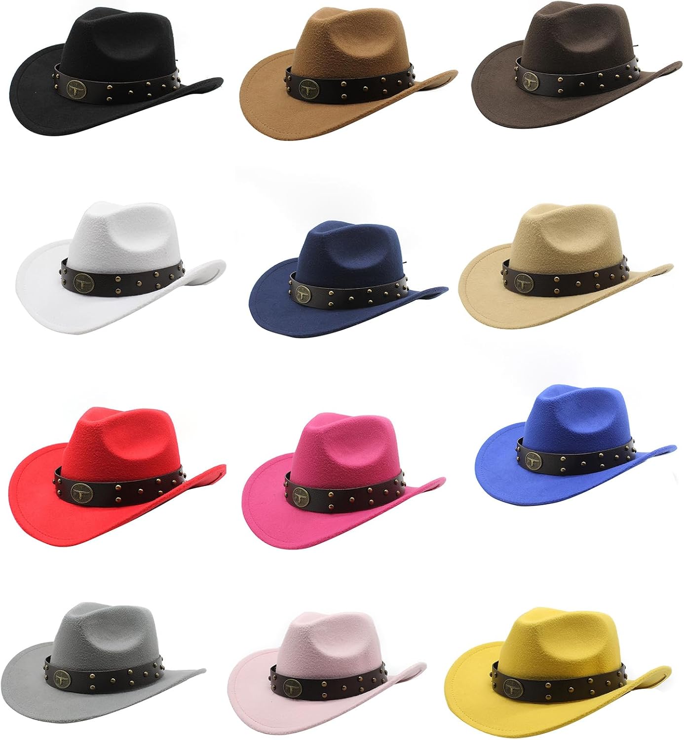 Wide Brim Hat Adult Casual Fedora Wedding Party Headwear Halloween Accessories Cosplay Cowboy Costume Photo Props Western Cowboy Fedora Wide Brim