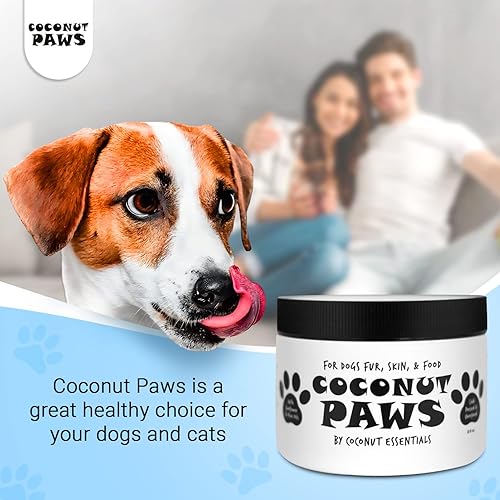 Miniatura 4 de Coconut Paws Aceites orgánicos para piel, cabello, orejas, dientes y uñas de perros, aceite de coco orgánico prensado en frío sin refinar, aceite de