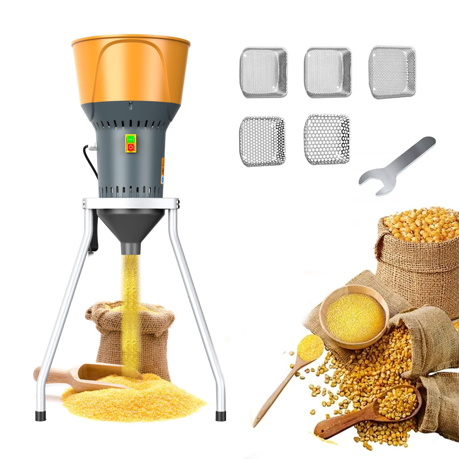 Broyeur à grains électrique sec anti-poussière 1300 W