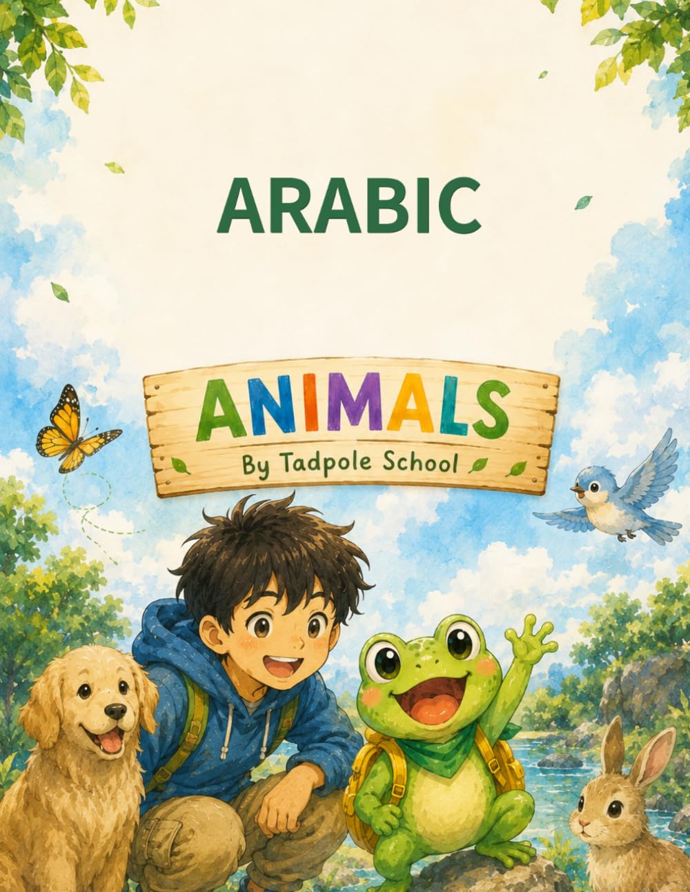 Arabic Animals Activity Book: Coloring, Tracing, Word Search, Mazes and Puzzles - First Arabic Words for Kids Ages 3-7