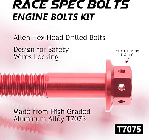 Miniatura 8 de Autobahn88 Compatible con Kit de Vestir Tuerca Piñón de Motocicleta para Kawasaki Versys 1000 KLZ 2012-2018 (verde) (juego de 6)