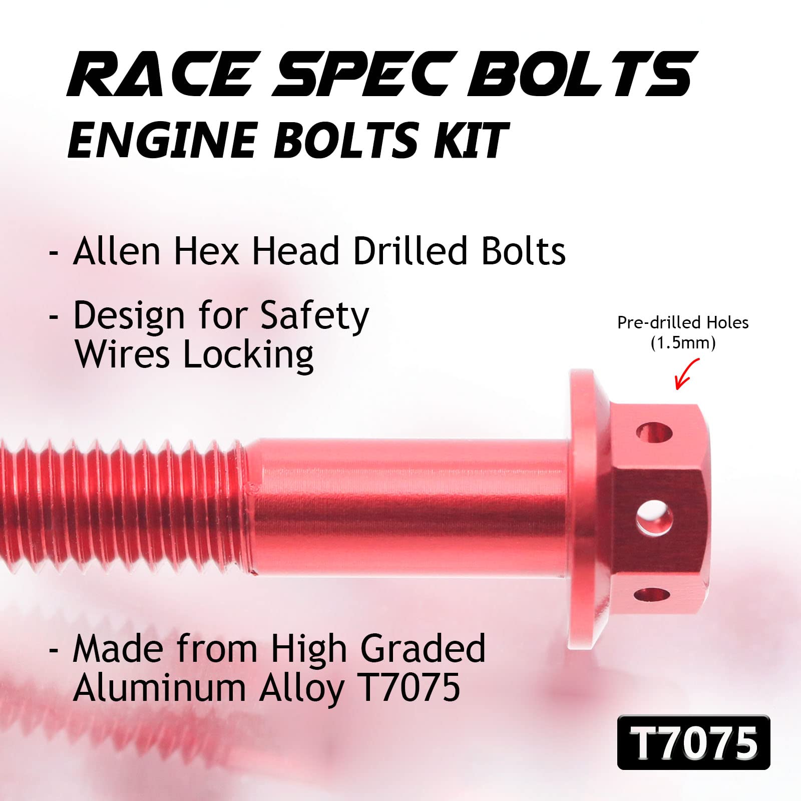 Autobahn88 Motorcycle Sprocket Nut Dress-up Kit, Compatible With Honda X-ADV 750 2017-2020 (Red) (Set Of 5