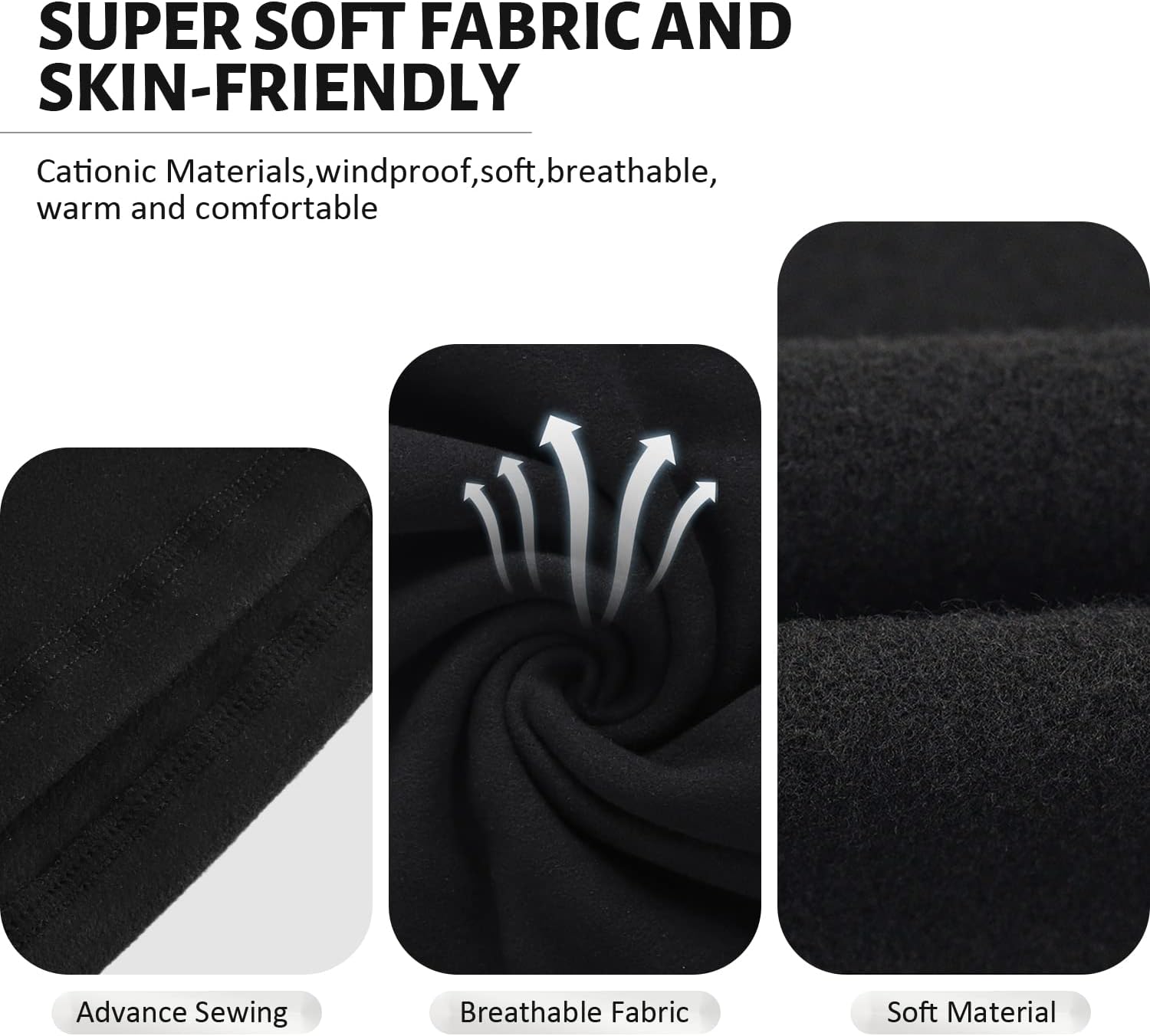 4 Pieces Neck Warmer for Men & Women, Winter Fleece Neck Gaiter, Windproof Face Mask Neck Scarf for Running, Cycling