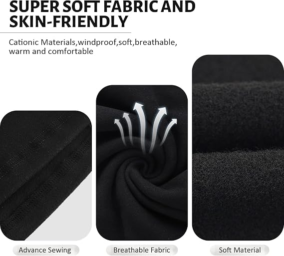 4 Pieces Neck Warmer for Men & Women, Winter Fleece Neck Gaiter, Windproof Face Mask Neck Scarf for Running, Cycling
