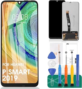 SRJTEK For Huawei P SMART 2019 Screen Replacement For Huawei P SMART 2020 LCD Dispay For Huawei P SMART 2019 Touch Screen Digitizer Assembly Repair Kits (Black With Frame)