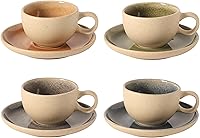 Vista 11 de Gibson Elite Matisse - Juego de vajilla de 16 piezas, gres cerámico con esmalte reactivo de doble tazón en azul, juegos de platos y cuencos para 4