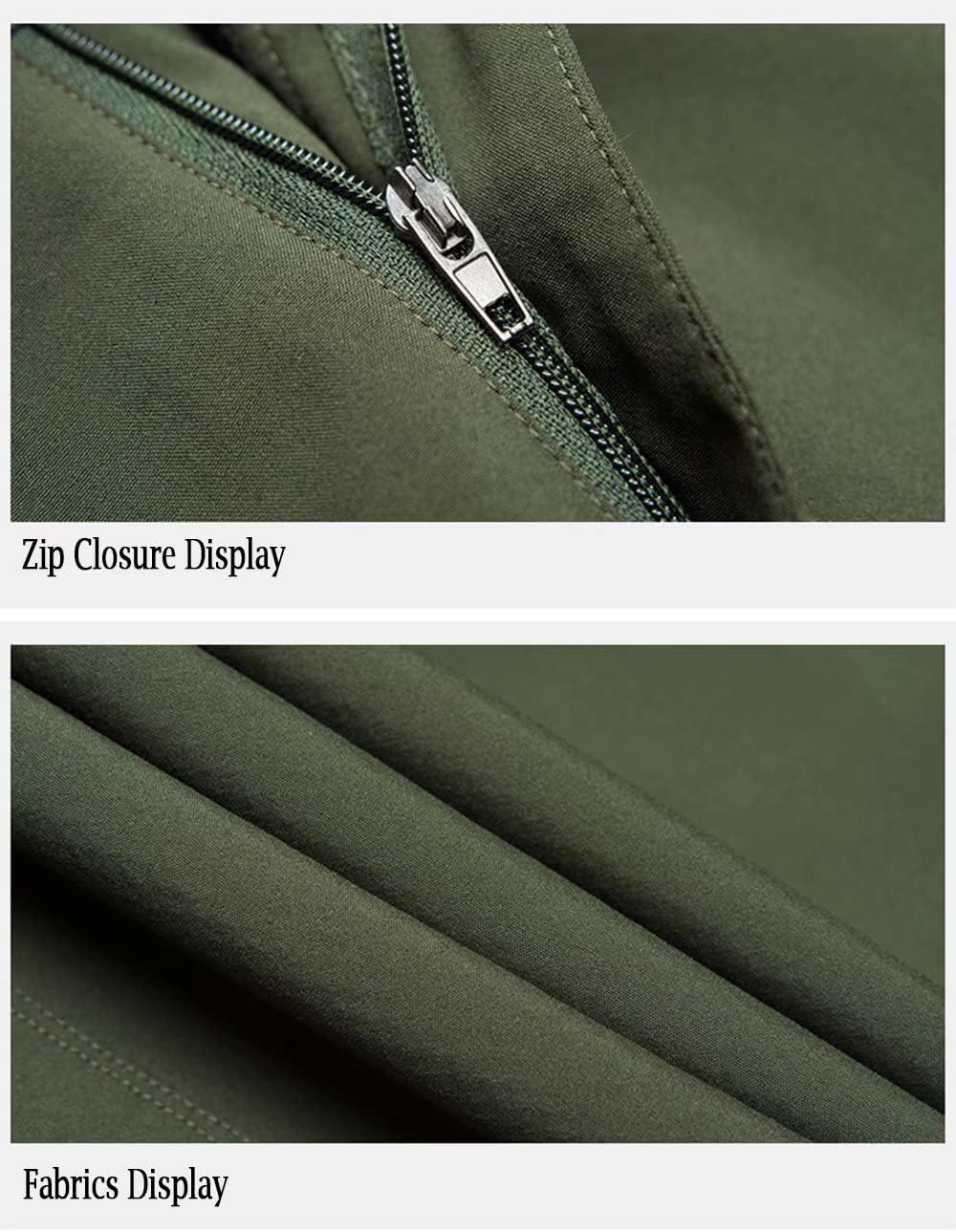 MAGCOMSEN Men's Winter Pants Fleece Lined Ski Snow Pants Water Resistant 4 Zip Pockets Outdoor Pants - Image 4