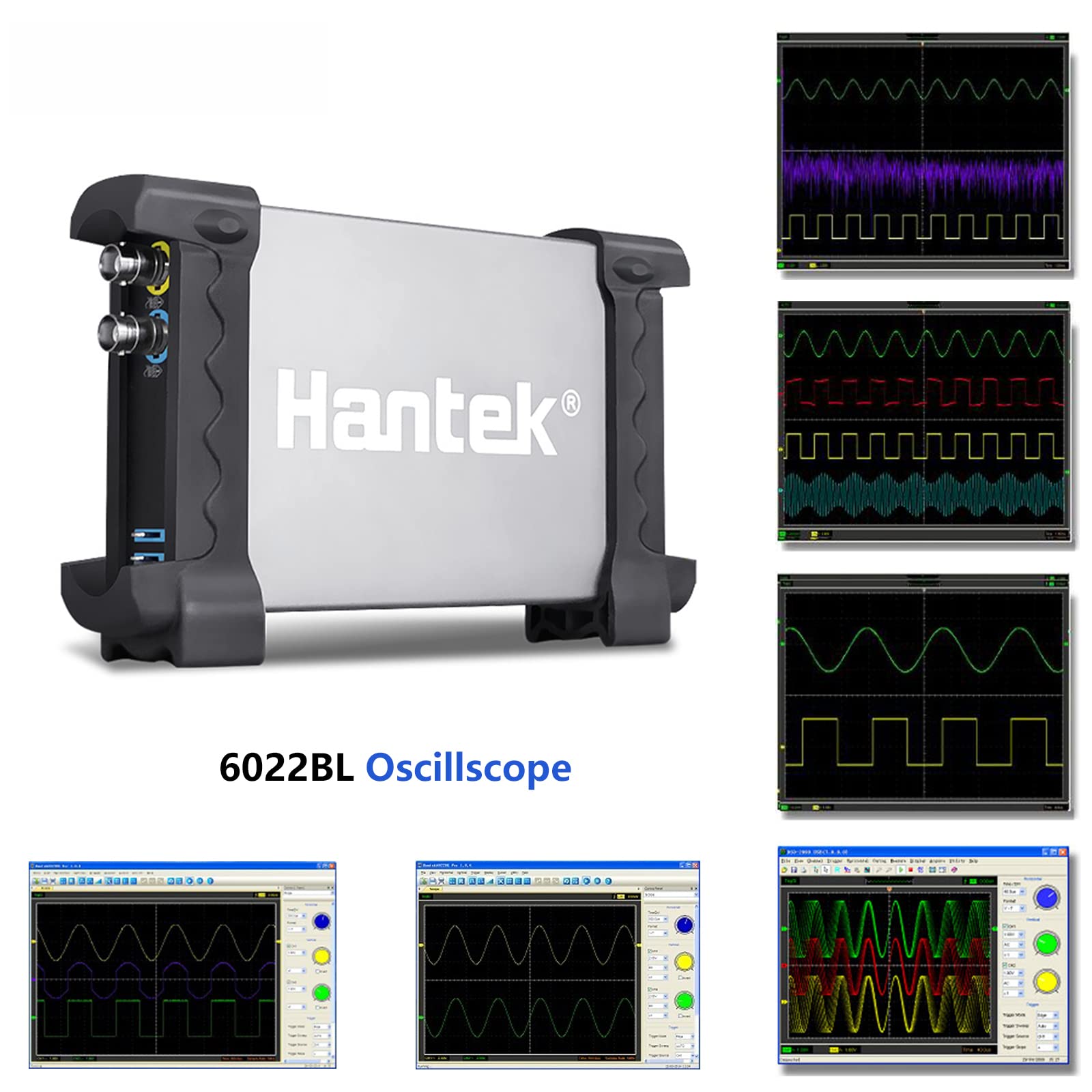 Oscilloscopio digitale portatile PC 6022BL 16 canali 20MHz 48MSa/s memoria Multifunctio Logic Analyzer oscilloscopio USB portatile