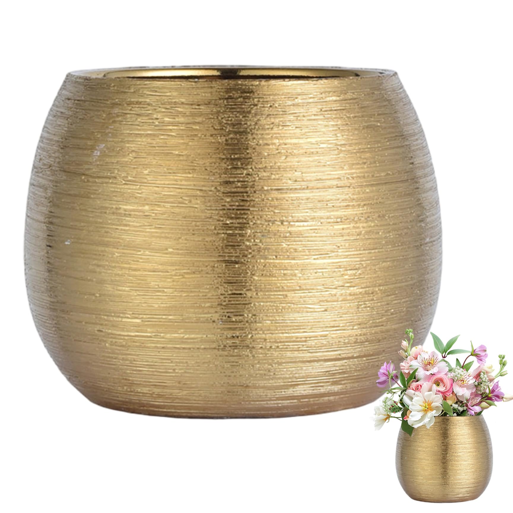 Pots en céramique haut de gamme dorés, une élégante décoration pour vos plus beaux végétaux