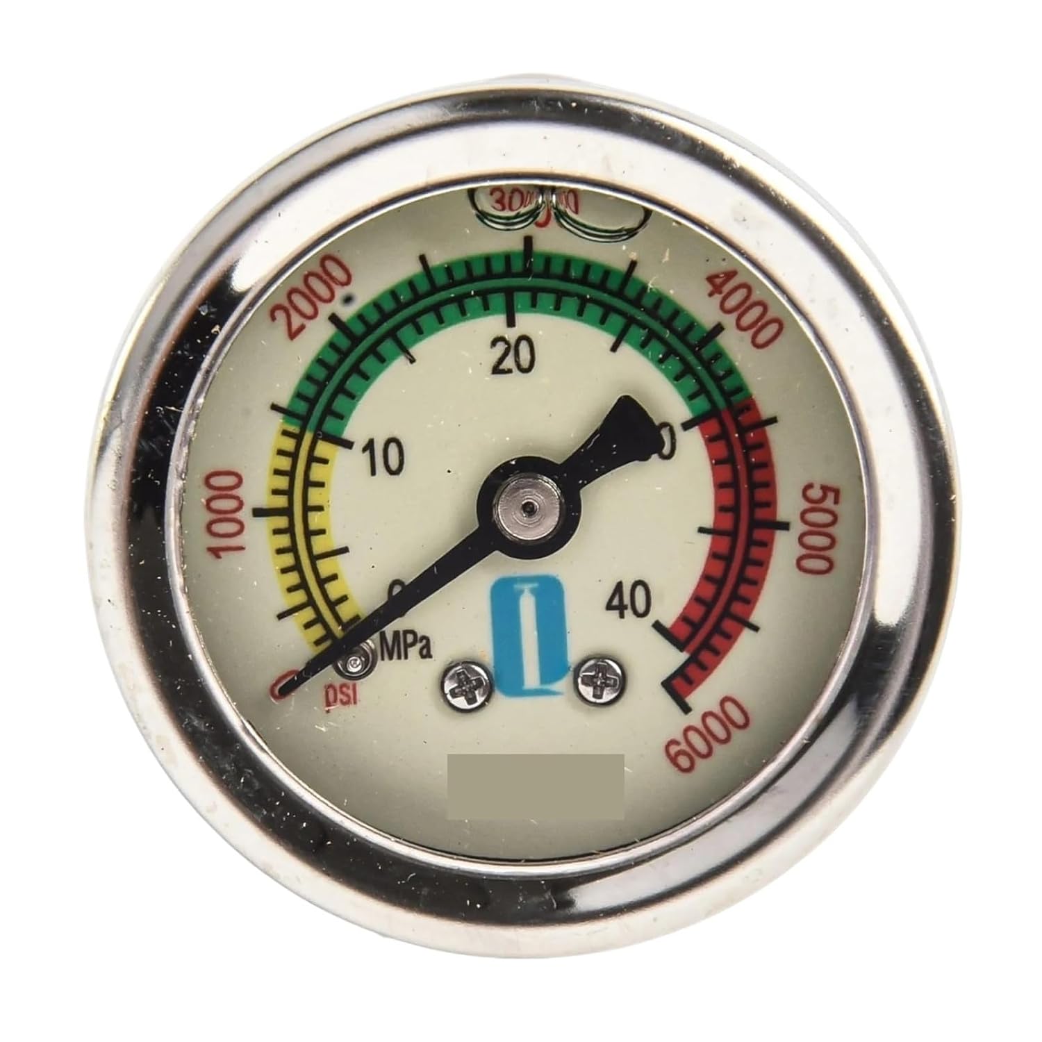 2 Inch Pool Filter Water Pressure Dial Hydraulic Pressure Gauge Meter Manometer Stainless Steel 0-6000PSI 0-40MPa