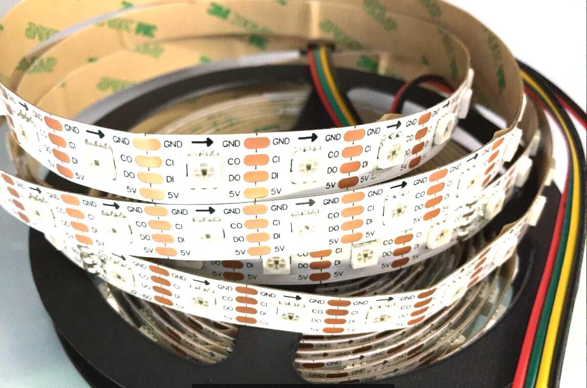 Led Strip Light APA102 IP30 DC5V 60 Led/M Addressable Smart Led Pixel
