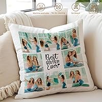 Vista 8 de Almohada personalizada con relleno, almohadas personalizadas con texto de imagen, impresión de doble cara 5 tamaños y 10 colores, almohada