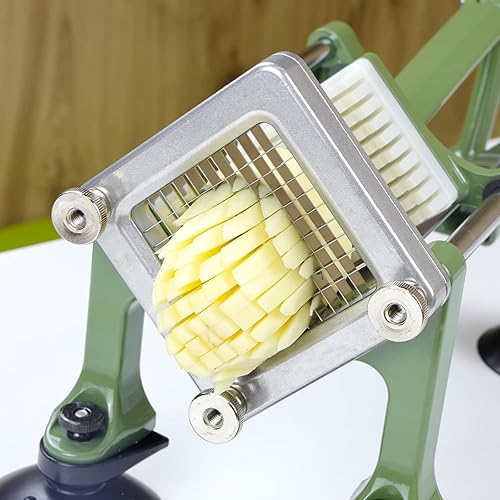 Miniatura 9 de Cortador de papas fritas de grado comercial y rebanador con 38 pulgadas, cortador de patatas resistentes de acero inoxidable, ideal para papas,