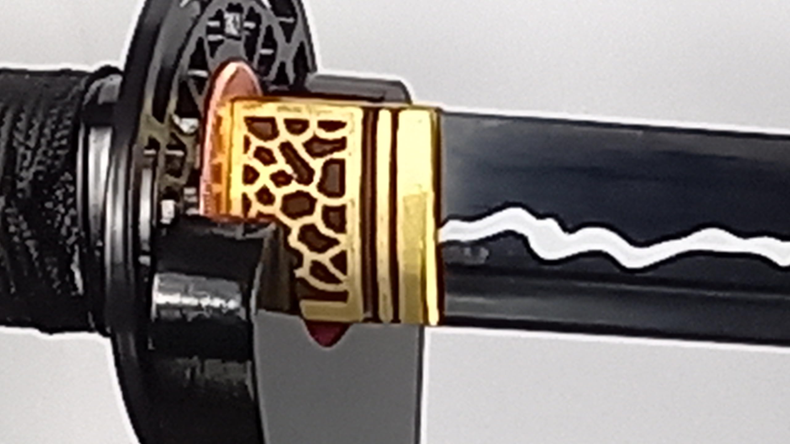 Generisch Osaka Katana Samurai Schwert - scharf, echt & handgeschmiedet - gefaltetes Katana Schwert ohne Ständer - echter Japanischer Kohlenstoffstahl - Schwarz (Black) Deko Katanas