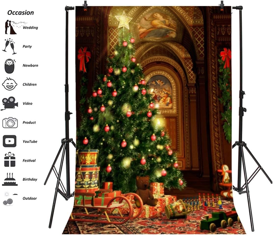 Amazon Qinunipoto クリスマス 写真撮影用 背景布 冬 布 撮影用 背景 バックペーパー クリスマスツリーとプレゼント 子供撮影 布バック 背景シート 背景紙 背景ポスター 写真館 撮影 小道具 自宅用 ビニール製 1x1 5ｍ Qinunipoto バックペーパー 背景布