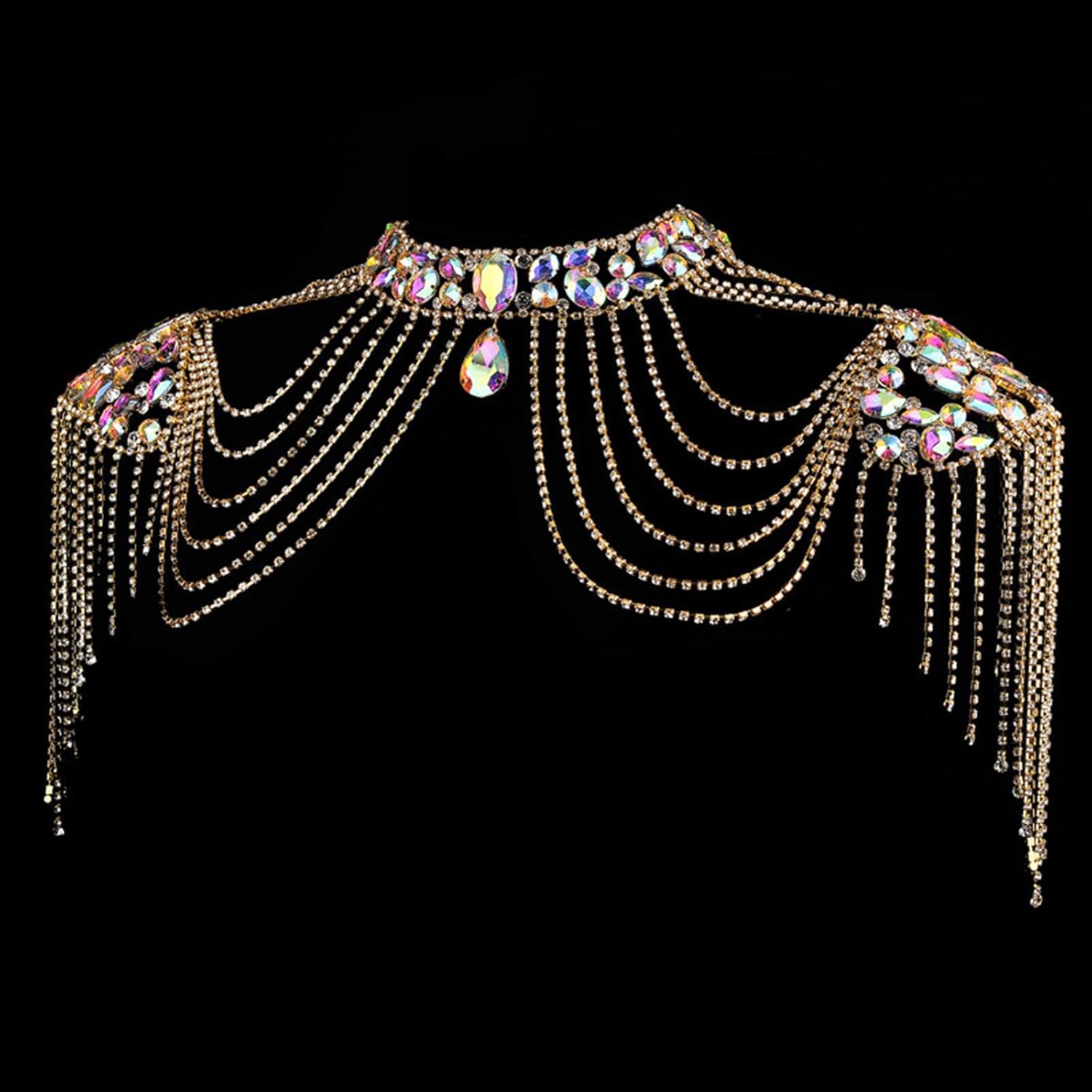 Crystal Tassels Arm Chain Women Body Jewelry Multilayer Shoulder Body Jewelry Shoulder Chain Necklace for Any Occasion - Image 3