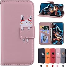 Rostsant Coque Xiaomi Redmi Note 12 Pro/Xiaomi Poco X5 Pro 5G Housse en Cuir Etui Portefeuille Poco X5 Pro Coque de Protection pour Xiaomi Poco X5 Pro/Redmi Note 12 Pro 5G - Lapin Rose