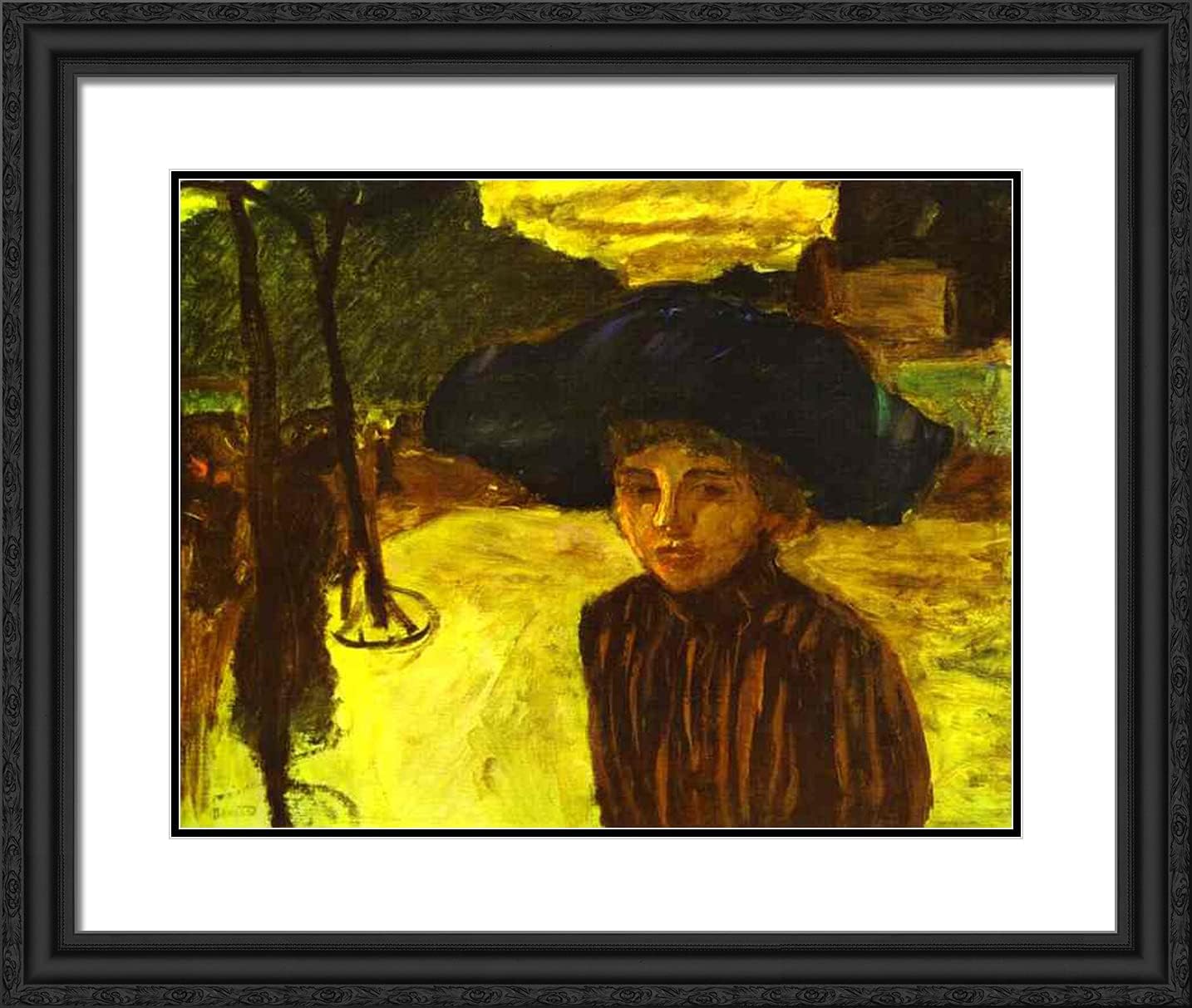 ArtDirect Bonnard, Pierre 24x20 Gold Ornate Framed Art Print with Double Matting Titled: Woman l
