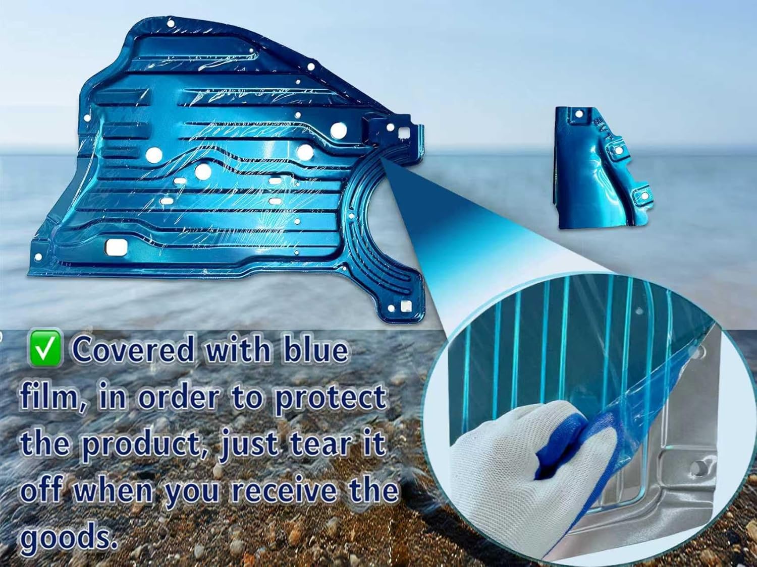 F-Lptstor Aluminum Alloy Engine Splash Guard, Underbody Shield Cover for 2018-2020 Honda Accord, Replaces 74116TVAA00 74116-TVA-A00.