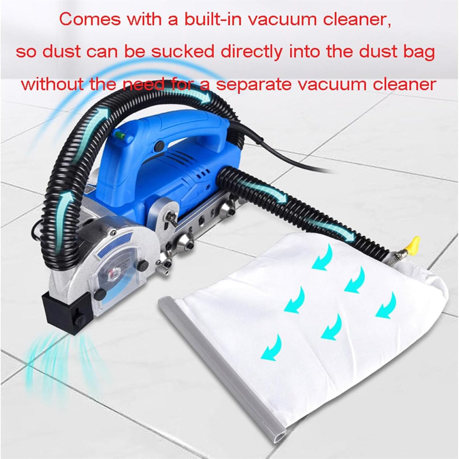 Limpiador Juntas Azulejos 9000 RPM, Herramienta Eléctrica for Quitar lechada de 1200 W Herramienta Ranuradora, Máquina de Limpieza de Juntas de Azulejos