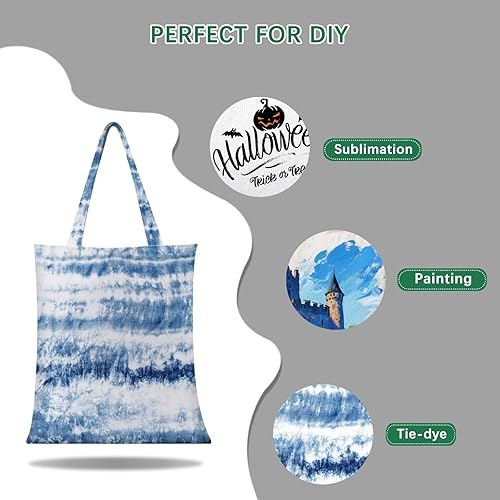 Miniatura 5 de 10 bolsas de lona de sublimación, bolsas de poliéster para sublimación de 12.2 x 14.2 pulgadas, Blanco