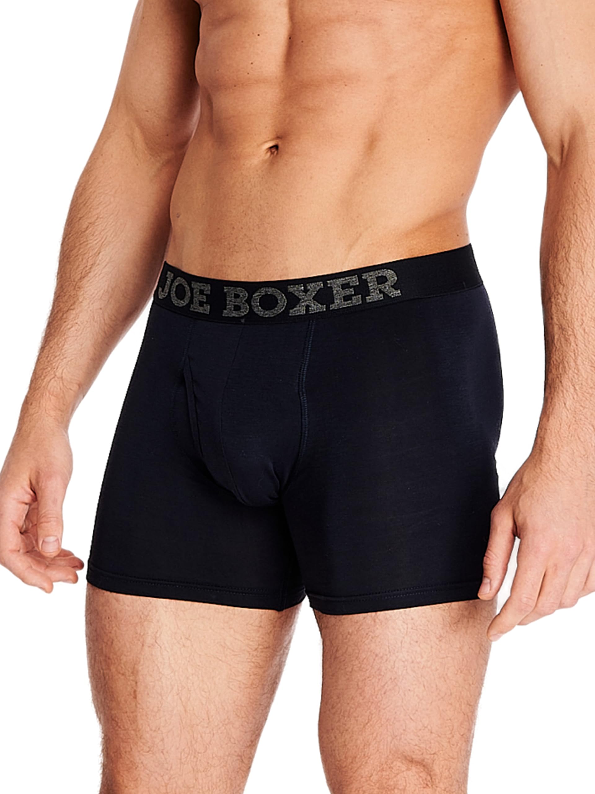 Joe Boxer Men's Solid 5-Pack Boxer Briefs, Multicolor, S : Amazon