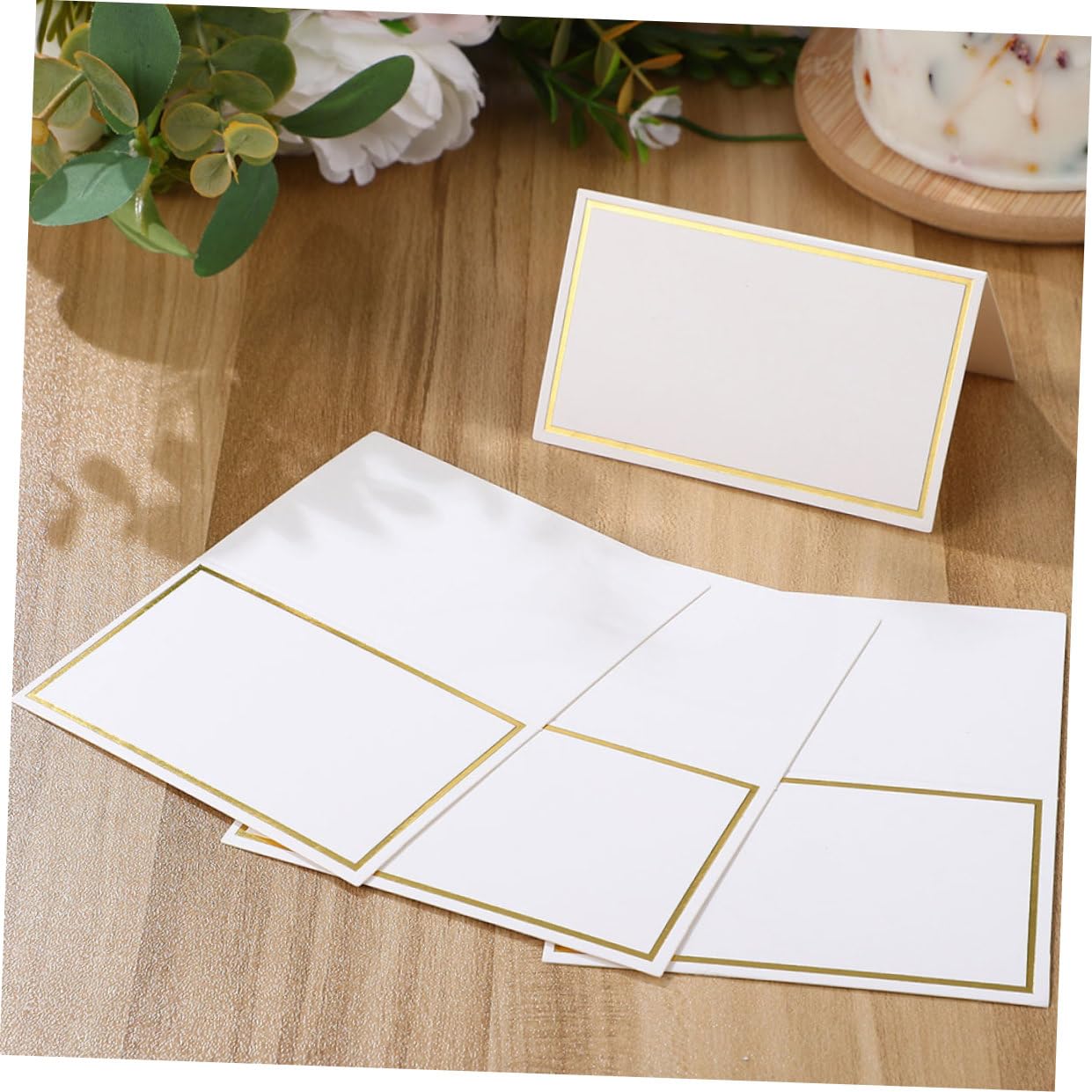 200stücke Tischkarten Hochzeit Stilvolle Zeltkarten Zur Tischdekoration Beschriftbare Namenskarten Für Hochzeiten Partys Und Feiern Mit Gold Silberprägung