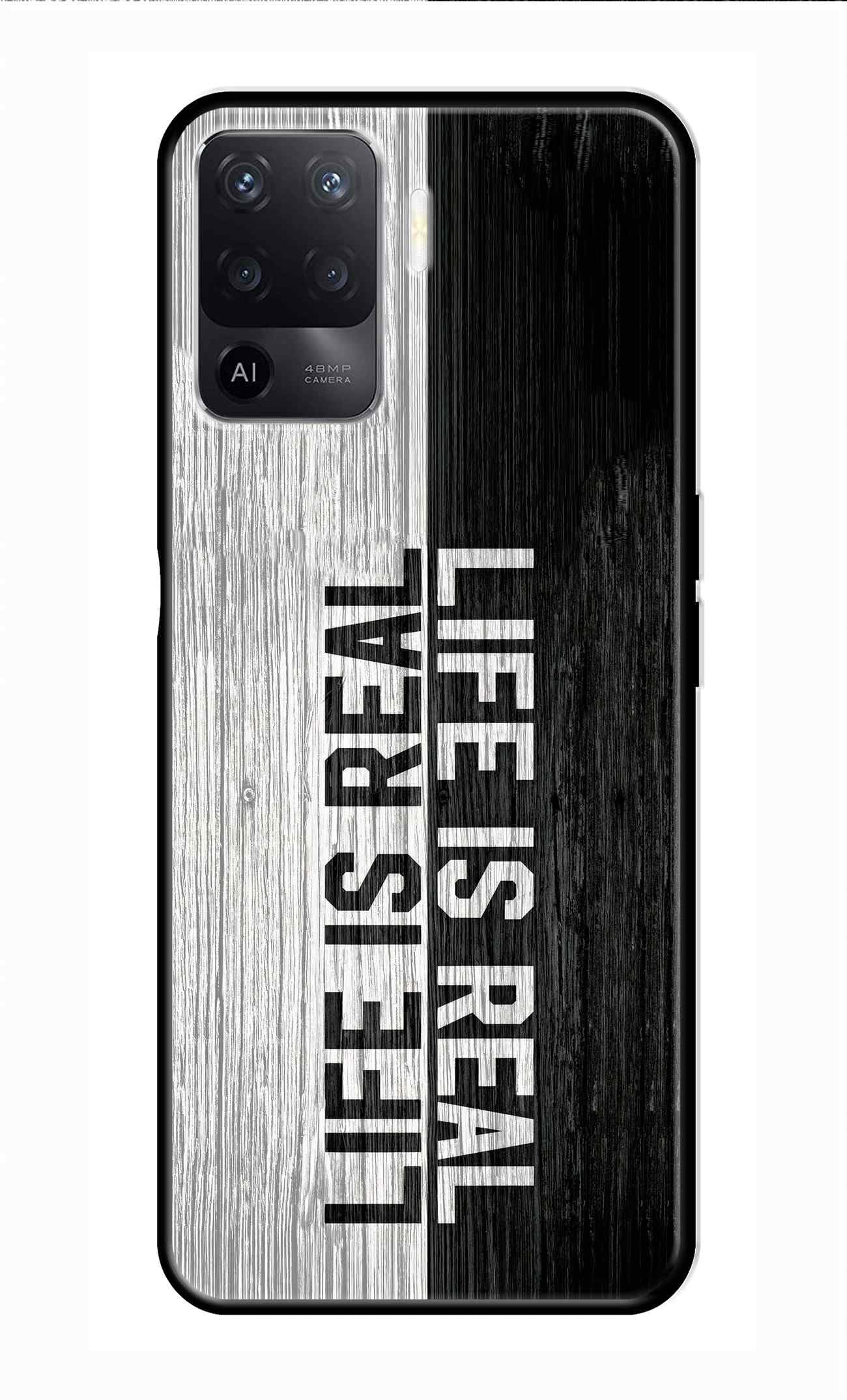 PRINTFIDAA® Metal TPU Printed Back Cover for Oppo Reno5 F | Reno 5 F (Real Life) 360 Degree Protection | Camera Protection -25092024(S)