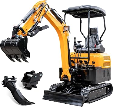 MMS20P 2 Ton Mini Excavator 16 HP Kubota Diesel Engine with Side Swing, Hydraulic Thumb, Quick Coupler & Ripper, Digger Machine for Landscaping Garden Tight Spaces Construction, Unloading Included