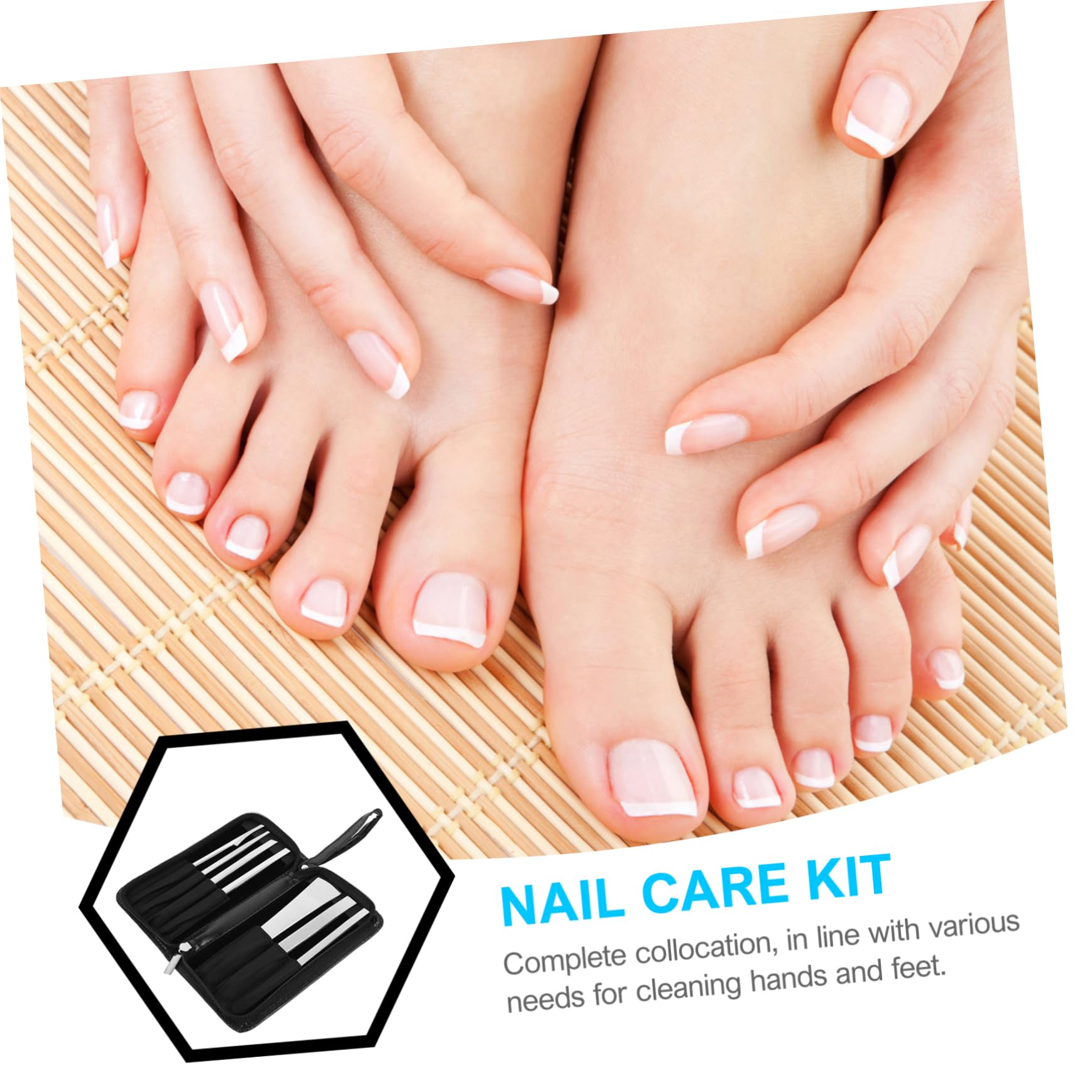 Acciaio ad Alto Manganese Coltelli per Pedicure Set 7 Pezzi | Argento, Materiale Pu, per Uso Familiare e Professionale, per Mani e Piedi, Rimozione Calli e Pelle Secca