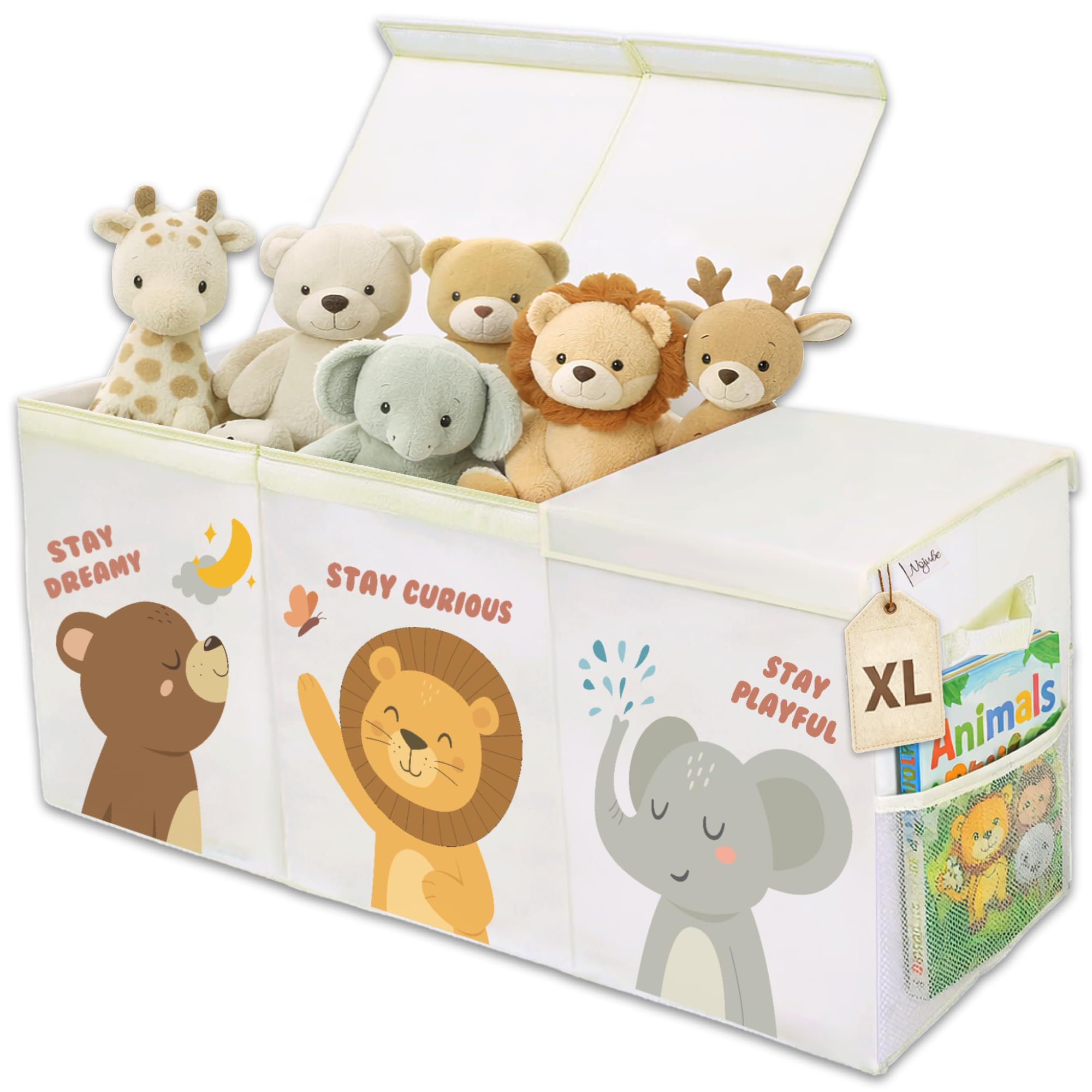Baúl Juguetes Infantil Grande XL - Cesta Almacenaje Juguetes Plegable y Resistente - Juguetero Organizador de Juguetes Infantil de Tela Oxford - Caja Juguetes Almacenaje dormitorio con tapa