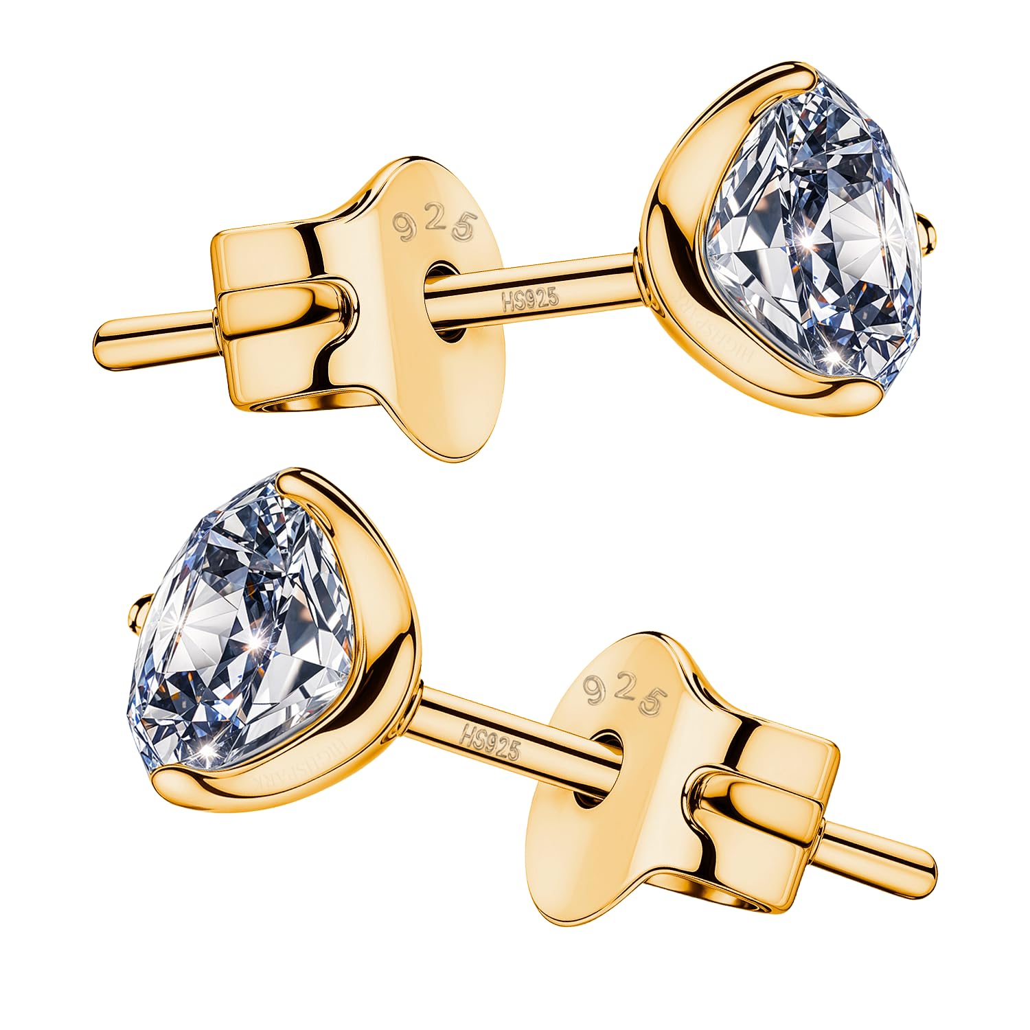 925 Silver "Sparkling Martini" Solitaire Earrings | 92.5 Sterling Silver and Diamond like Brilliance Sparkling Zirconia | Lovely Gift