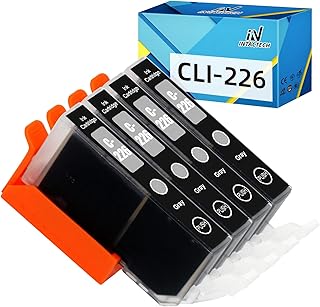Intactech CLI-226GY CLI-226 Ink Cartridges Replacement for Canon CLI226 Gray Grey Work for Canon PIXMA MG8120 MG8120B MG8220 MG6120 MG6220 Printer 4-Pack
