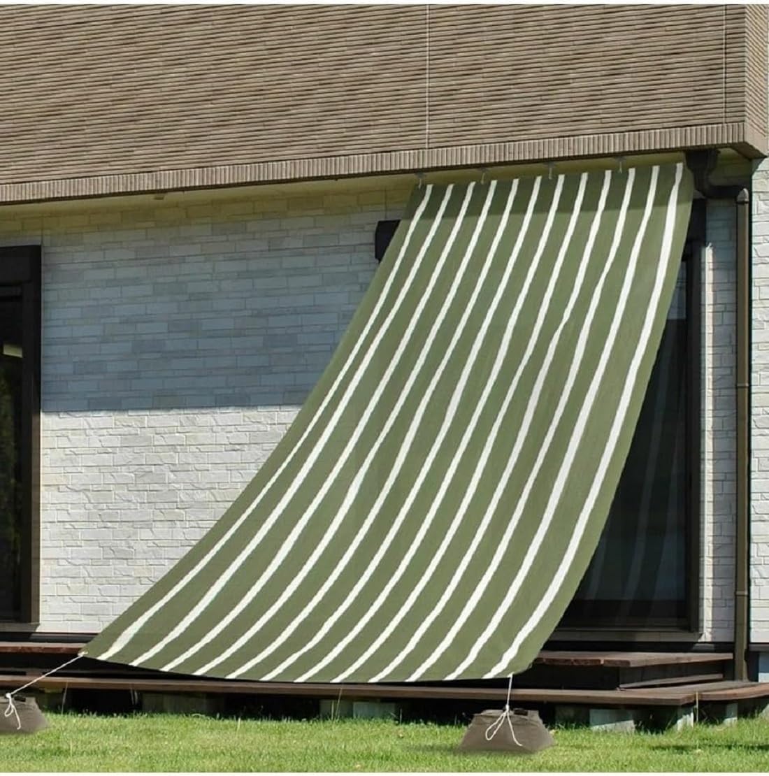 Amazon.co.jp: Takasho Shade Sail, Cool Shade Prime, Green Striped