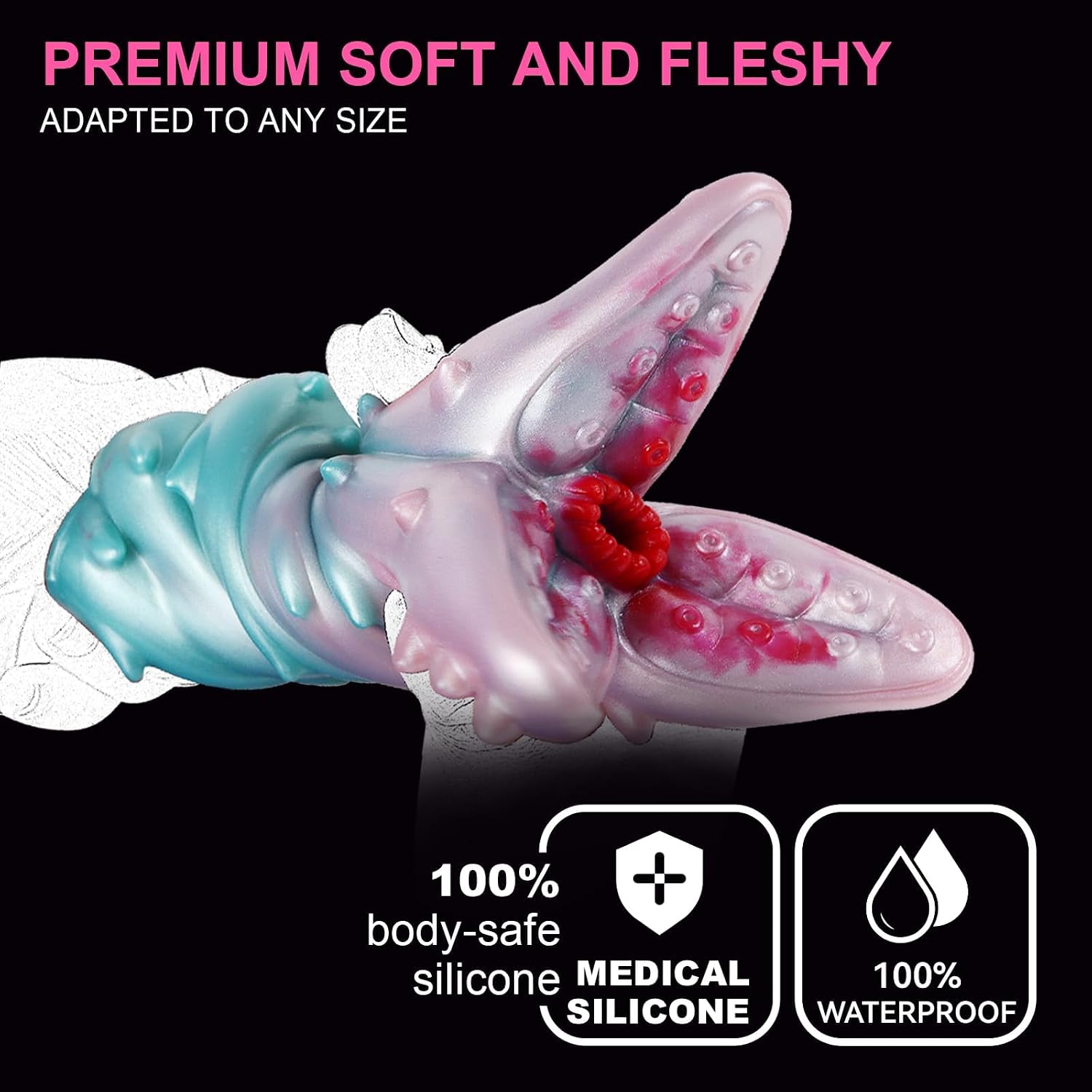 Monster Thorny Vines Male Masturbator Silicone Animal Masturbation Cup Realistic Ass Stroker Sleeve Reusable Pocket Funny Colorful Blowjobsex Machine for Men Adult Butt Gay Sucking Sex Toy