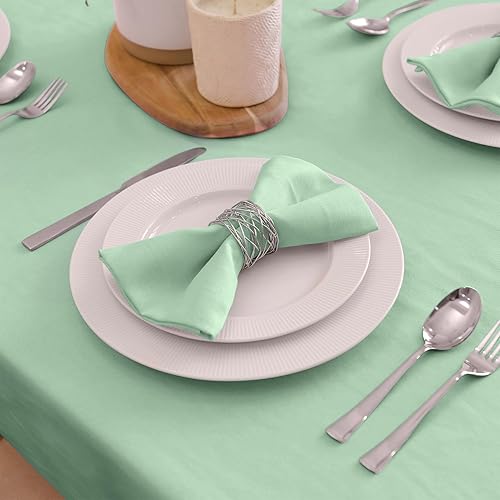 Vista 36 de Encasa XO Juego de 12 servilletas de tela color azul cobalto, 17 x 17 pulgadas, servilletas de cena de algodón de color sólido, servilletas de boda