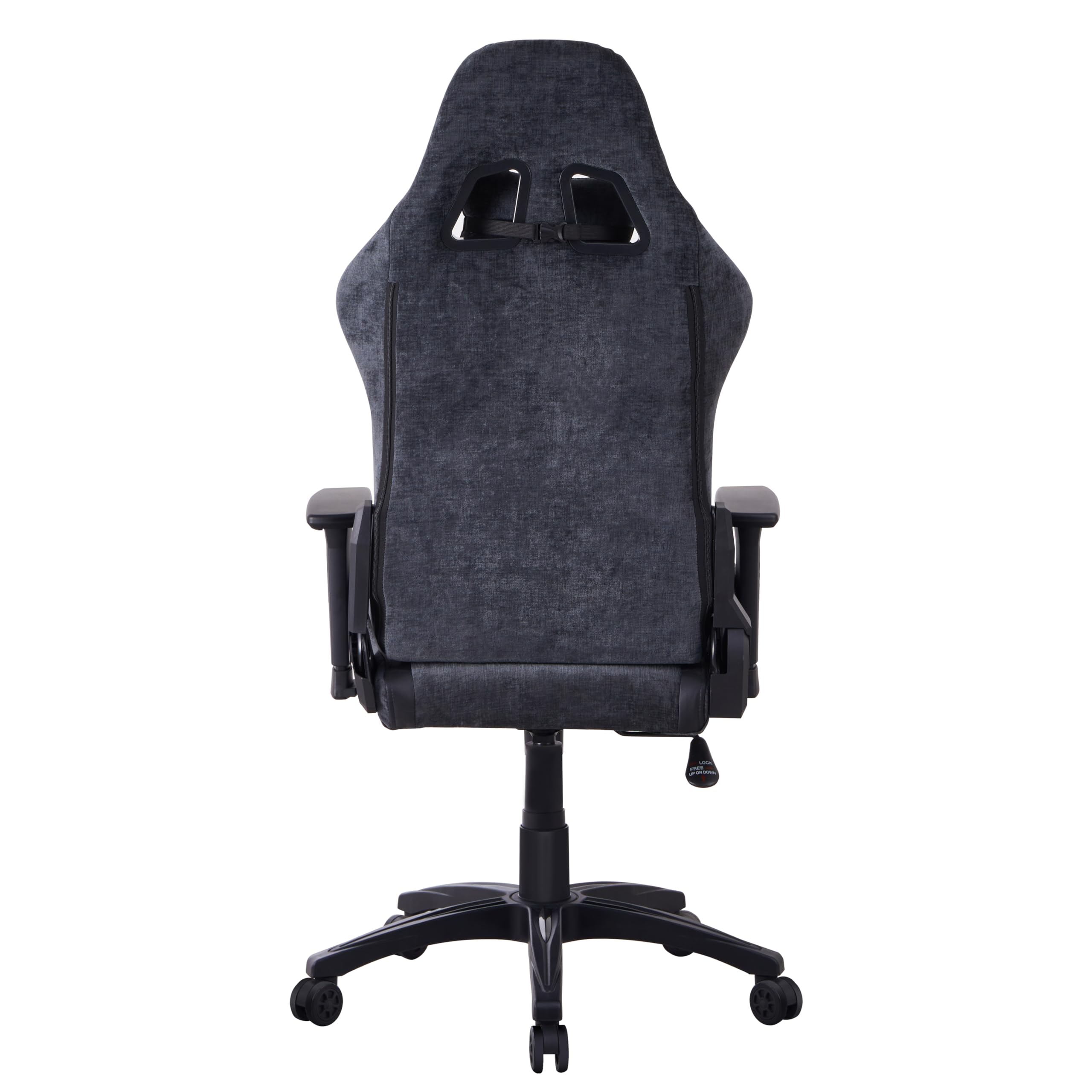Brigros Nitro - Sedia Gaming In Tessuto Scamosciato E Similpelle Reclinabile 155° Con Cuscino Lombare E Cervicale, Sedia Da Gaming Ergonomica Con Braccioli 3D Regolabili Modello Flyco (Grigio/Nera)