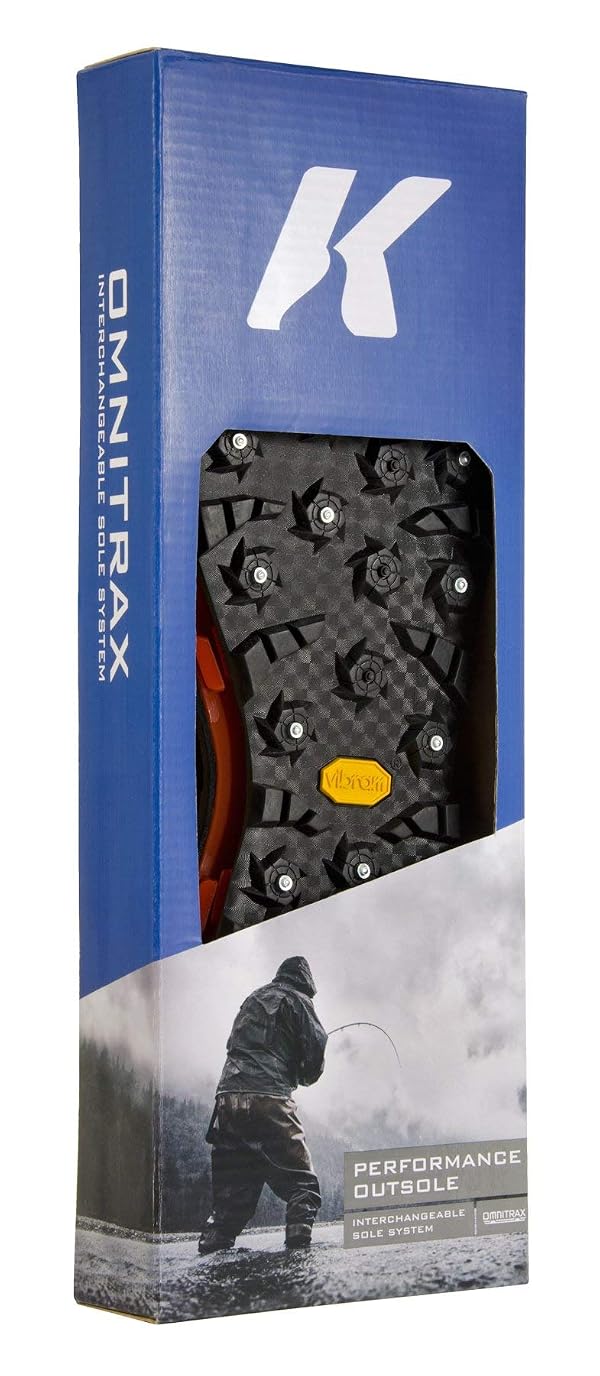 Korkers OmniTrax v3.0 Studded Vibram Idrogrip Accessory Sole, Black/Yellow, 12 by Korkers - Image 2