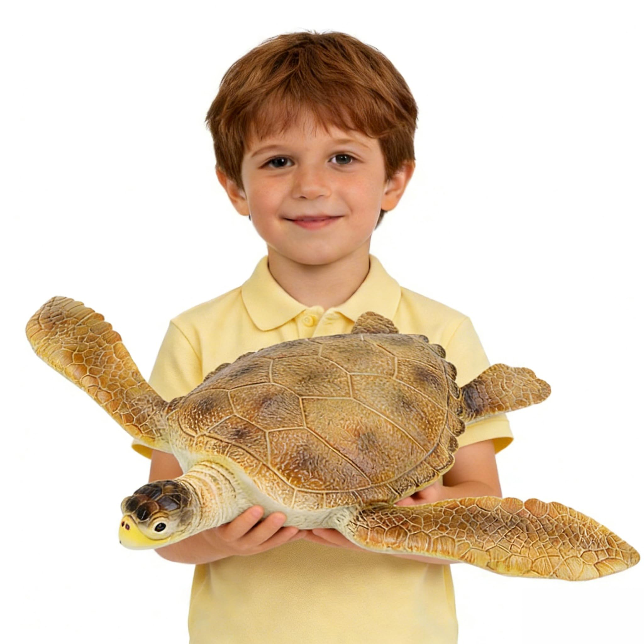 SmilerSmile Simulated Ocean Big Animal, One pc 15 Inch Soft Filled Rubber Sea Educational Toys (Sea Turtle)