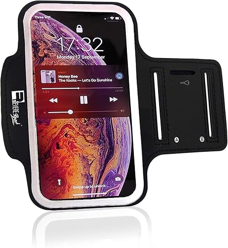 RevereSport Brazalete prémium para iPhone 13 Pro Max, soporte de brazo de teléfono premium para deportes, entrenamientos de gimnasio y ejercicio