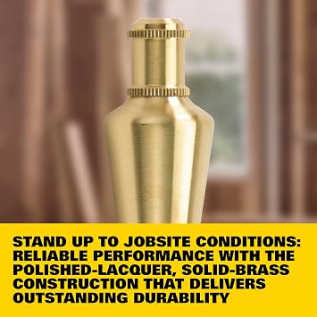 STANLEY 8 Oz. (225g) Solid Brass Plumb Bob (47-973)