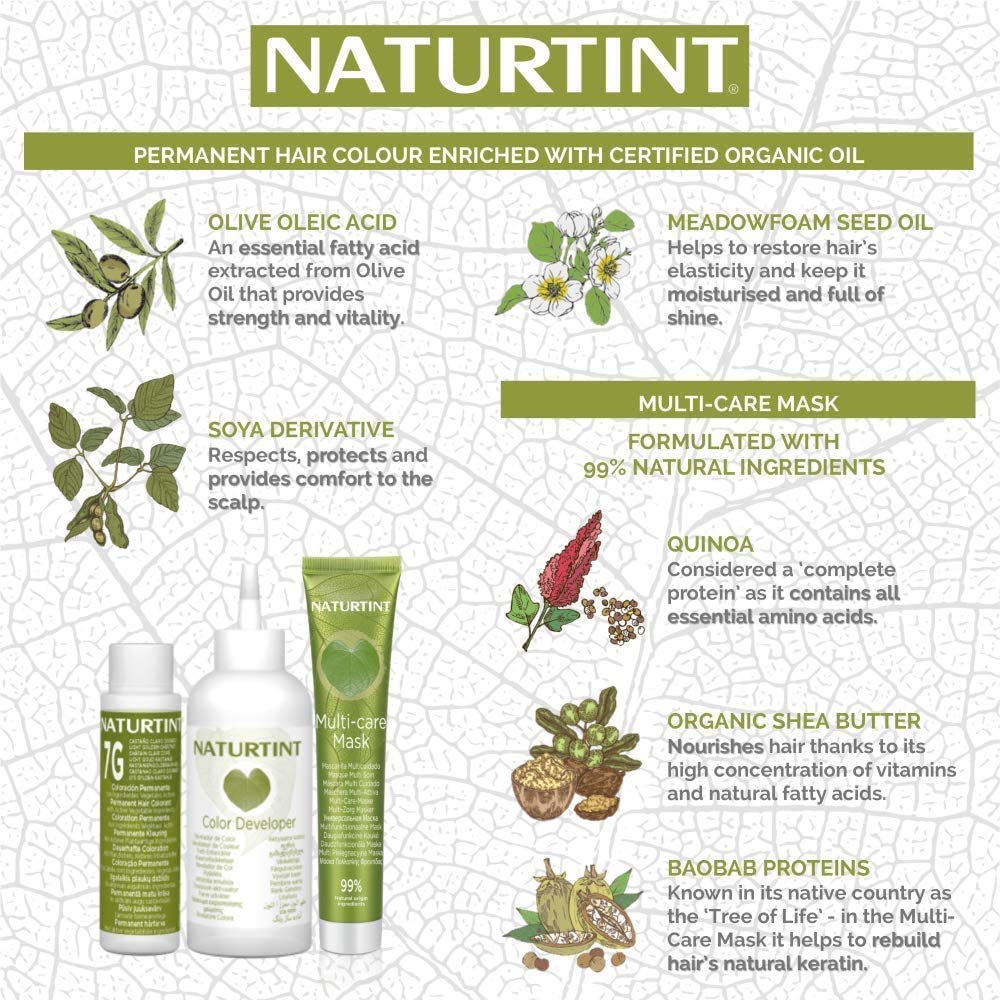 (4er BUNDLE) | Naturtint Hair Color 8A Ash Blonde Count (haarfarben) | 150ml - Naturtint