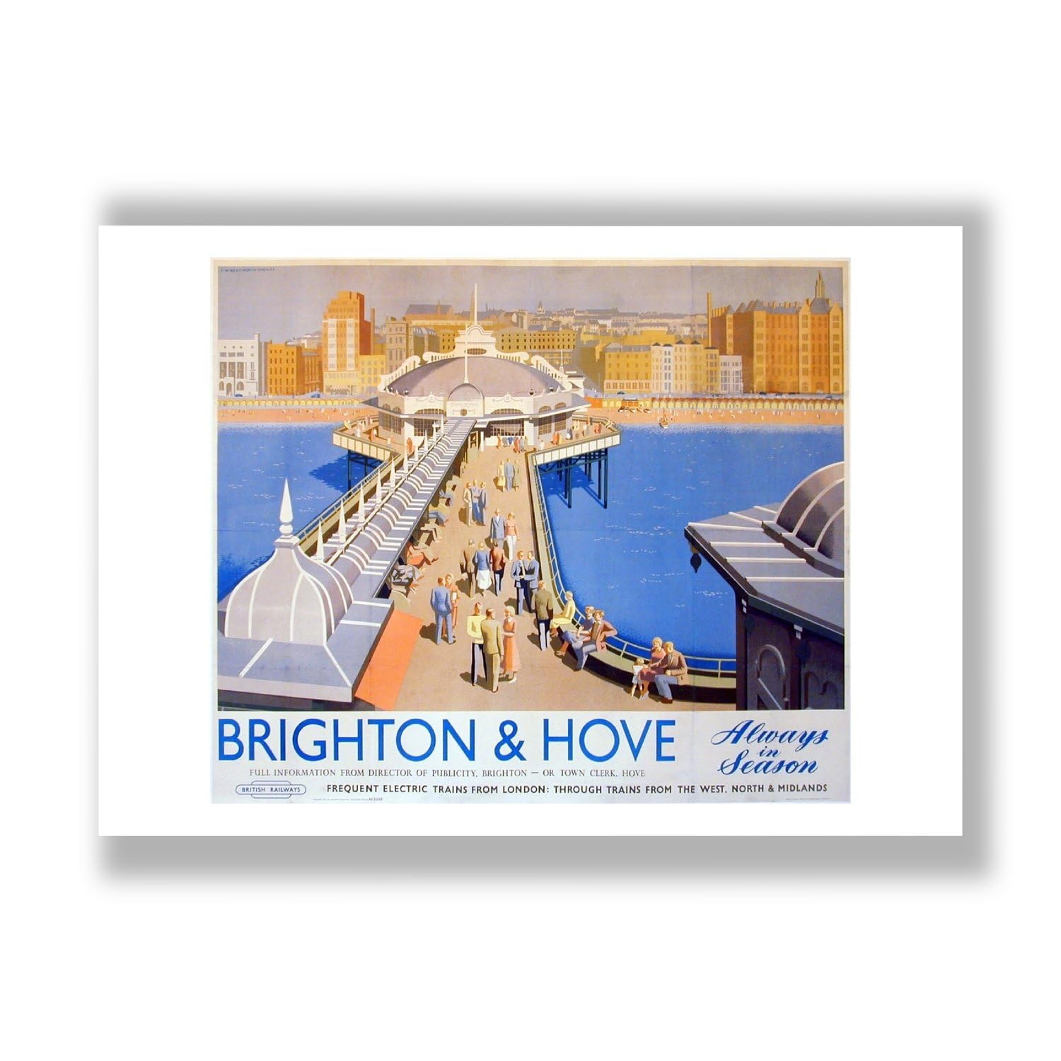 Impression d'art Brighton and Hove Railway mate pour éviter les reflets muraux - 7