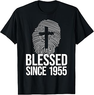Blessed Since 1955 Born Year Of Birth Birthday - Jesus T-Shirt